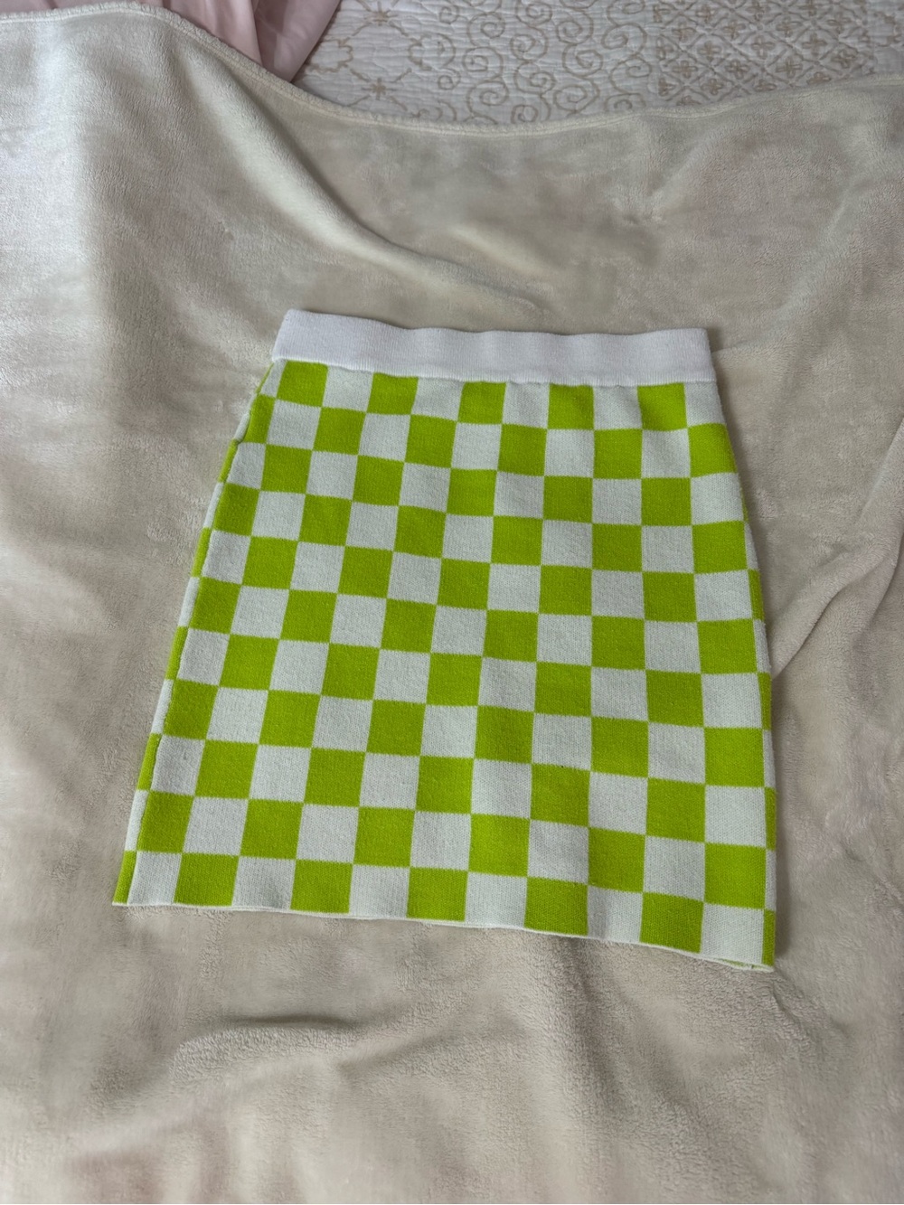 2 piece green & white checker print set - Picture 10 of 11